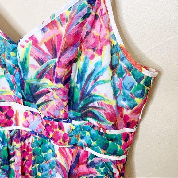 J.CREW Ratti Painted Pineapple Summer Dress - Picture 7 of 13